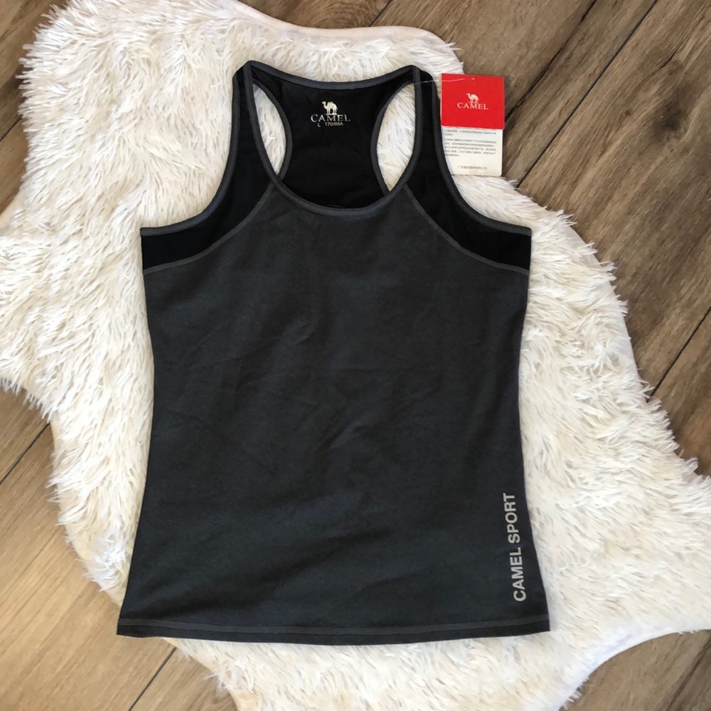 NWT Camel Yoga Compression Racerback Top - Picture 2 of 9